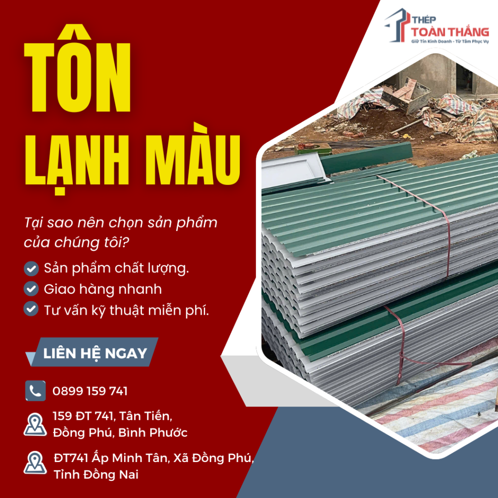 Tôn Lạnh Màu Là Gì? Ưu Điểm, Ứng Dụng và Lý Do Nên Chọn Cho Nhà Ở